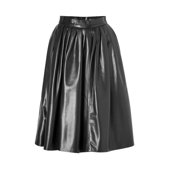 Dsquared2 leather midi skirt