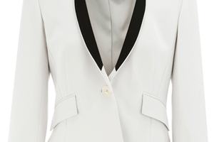 White Tuxedo Jacket With Black Lapels Trend
