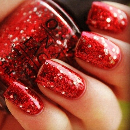 OPI brocade red nail polish