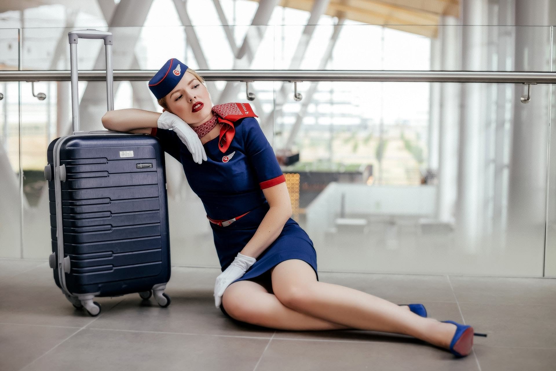 airport beauty stewardess