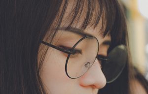 Asian girl in glasses