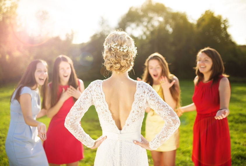 red dresses for bridesmaids