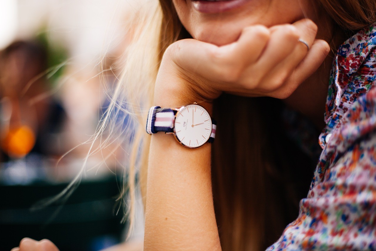 women wearing a watch
