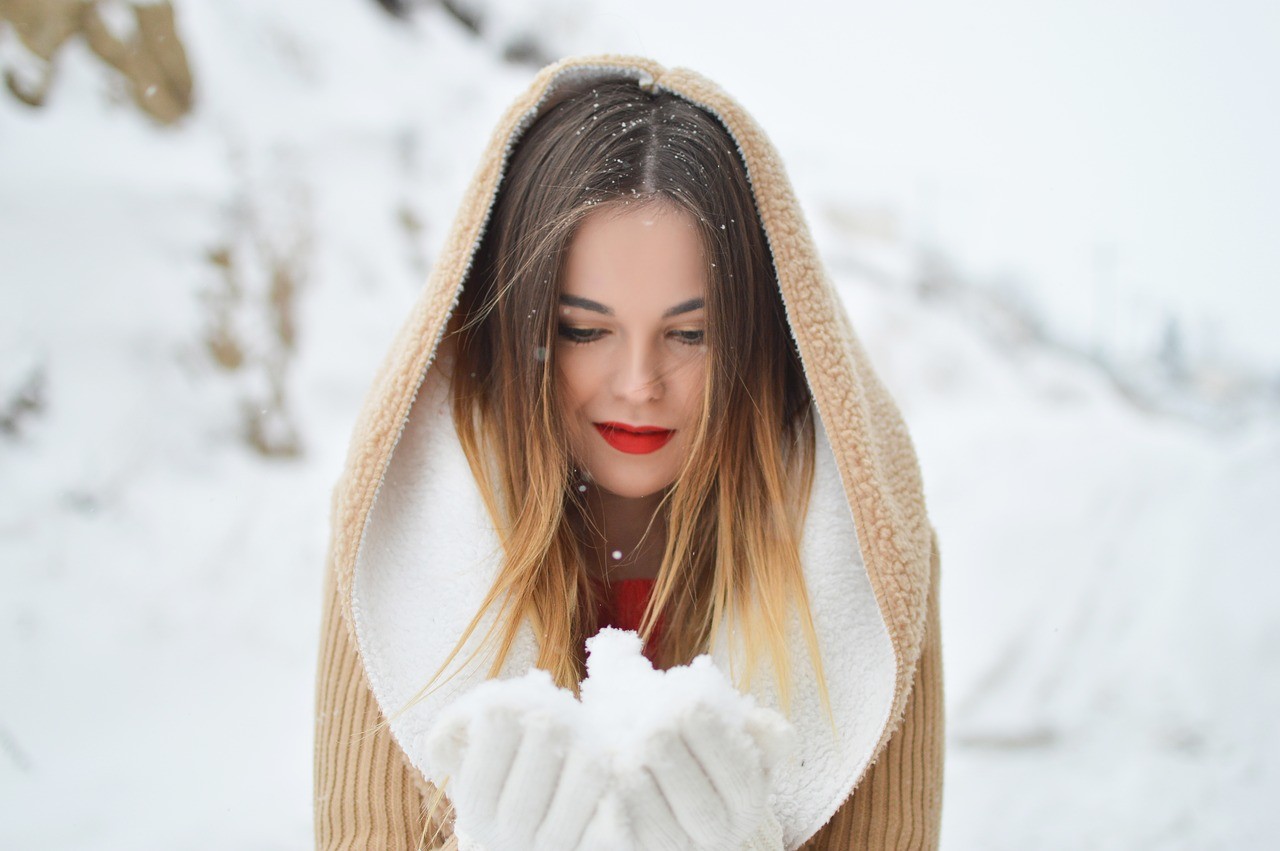 woman in winter coat