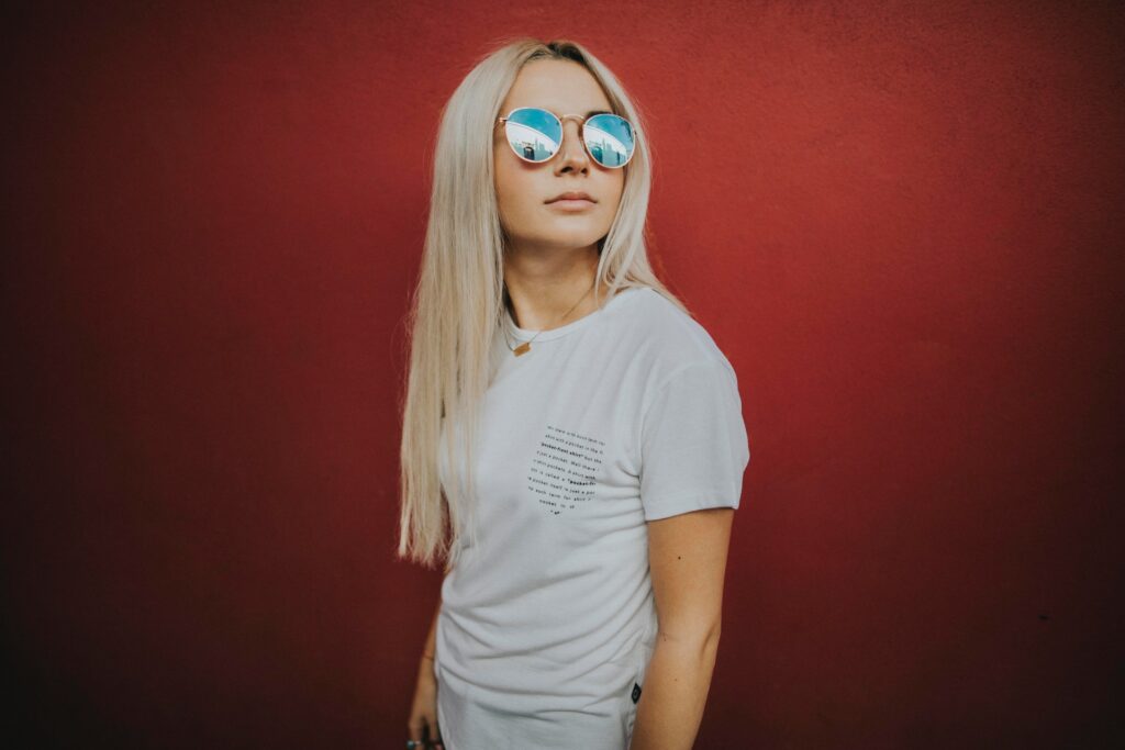 woman wearing sunglasses