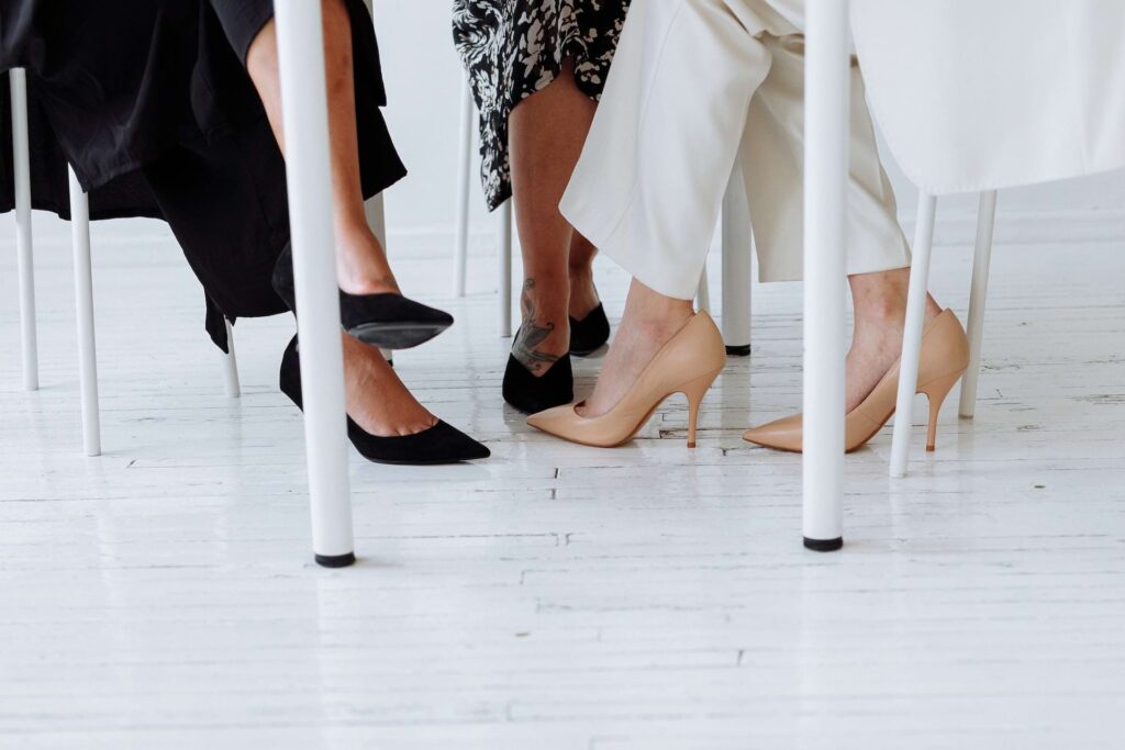elegant women wearing heels