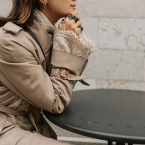 woman in a trench coat