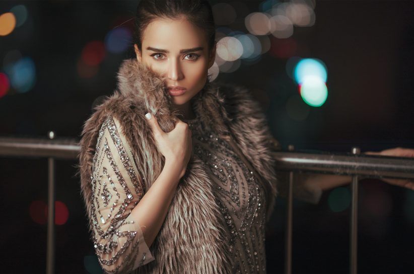 woman in a winter coat