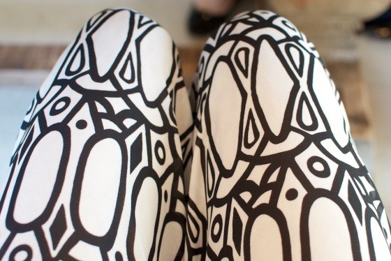 black and white tribal print pants